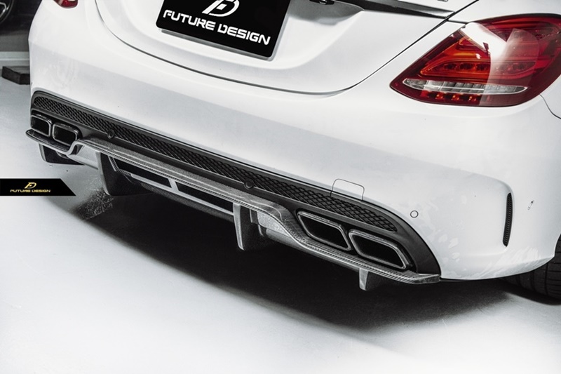 W205 C63 Sedan- PSM style Carbon Rear Diffuser 05